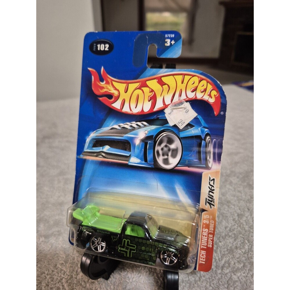 Hot Wheels 2003 #102 Tech Tuners #3 of 5 Super Tuned Black Green